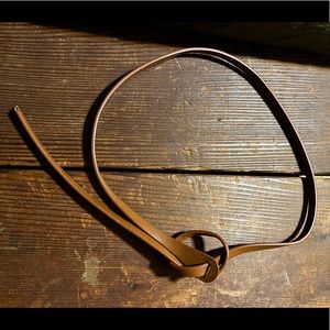 Faux Leather Tie Belt